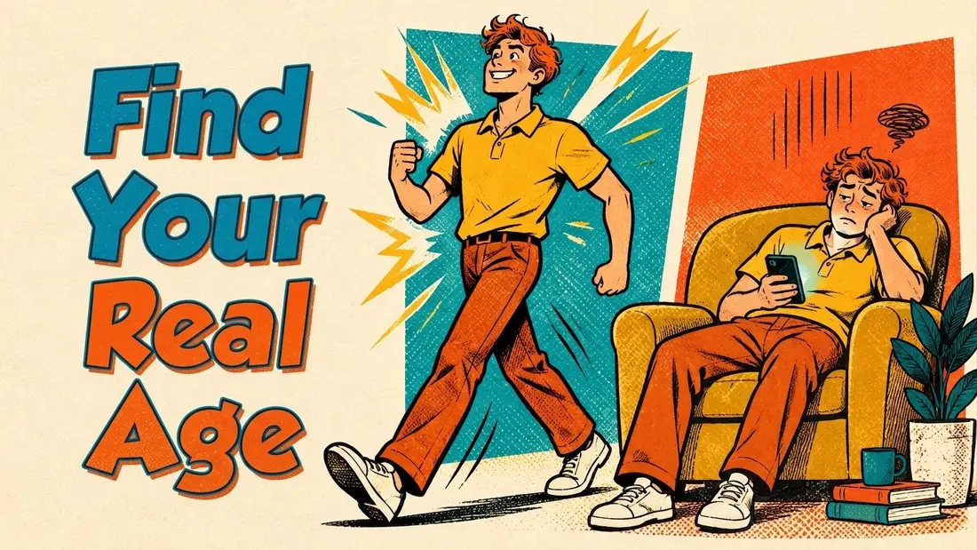Two versions of the same man: one striding forward crackling with energy, one collapsed in an armchair